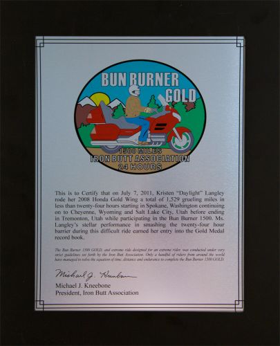 Alumimum Color BBG Gold Wing Style Plaque